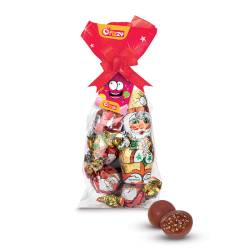 Gros Plan De Bonbons Du Père Noël Au Chocolat Et Fruits De